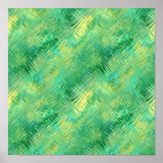 Emerald Green Glassy Texture Poster (Front)