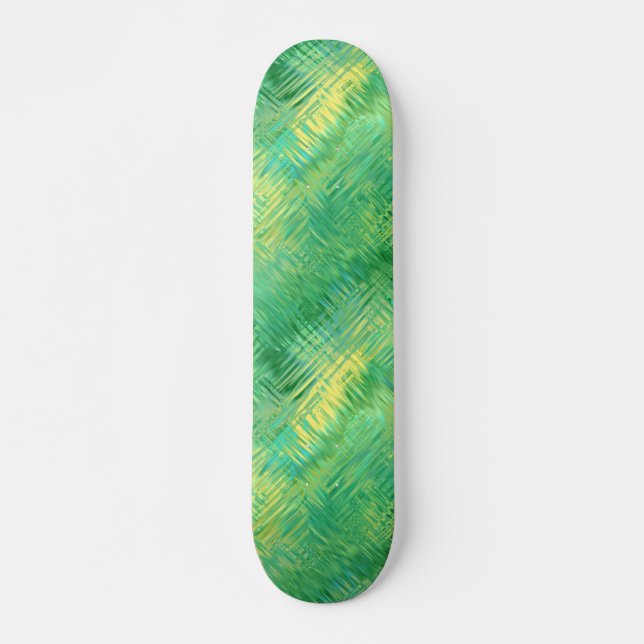 Emerald Green Glassy Texture Skateboard (Front)