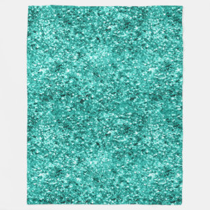 Emerald Green Glitter Birthday Fleece Blanket