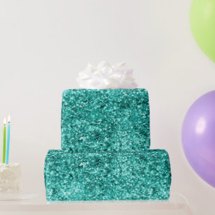 Emerald Green Glitter Birthday Wrapping Paper