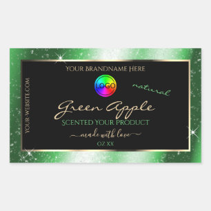 Emerald Green Glitter Frame Product Label and Logo