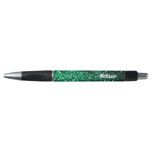 Emerald Green glitter sparkles Personalise (Front)
