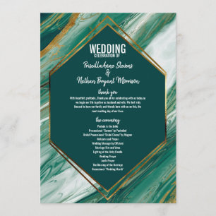 Emerald Green Gold Abstract Agate Marble Program Programme