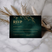 Emerald Green & Gold Botanical Elegant Wedding