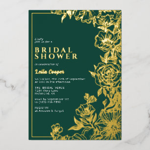 Emerald Green + Gold Elegant Garden Bridal Shower