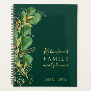 Emerald Green & Gold Eucalyptus Family Meal Planner
