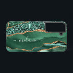 Emerald Green Gold Glitter Marble Custom Your Name Samsung Galaxy Case<br><div class="desc">Personalised Custom Name Samsung Galaxy Cases or iPhone Cases with Emerald Green Agate Gold Glitter Geode Sparkly Marble Modern Design Phone Cases - Your Birthday - Anniversary or Wedding Gift - Add Your Name - Text or Remove - Choose Fonts / Size / Colour - Make Your Special Gifts -...</div>