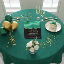 Emerald Green Gold Glitter  Watercolor
