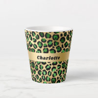 Emerald green gold leopard cheetah pattern name