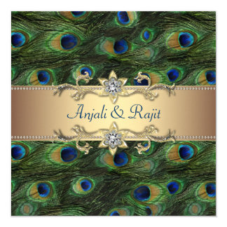 peacock wedding invitations