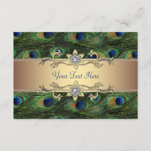 Emerald Green Gold Royal Indian Peacock Wedding Invitation