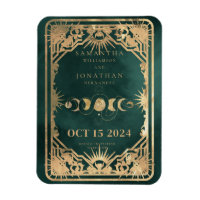 Emerald Green Gold Tarot Celestial Save the Date