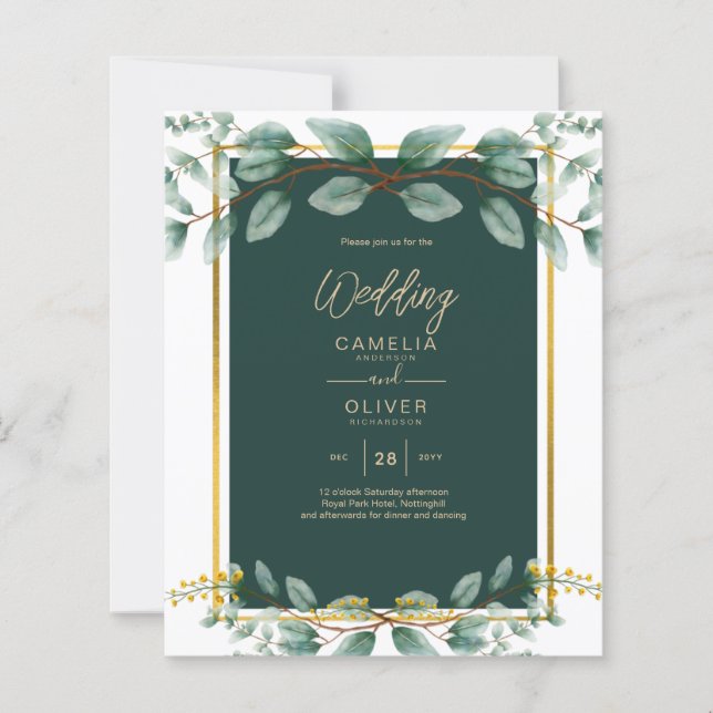 Emerald Green Gold Wedding Set Item - Matching (Front)