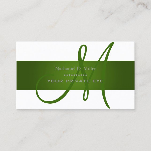 Emerald Green Gradient/DIY background Business Card (Front)