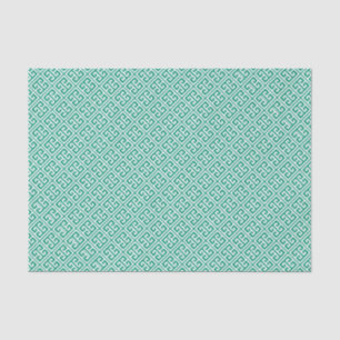 Emerald Green Greek Key Pattern Tissue Paper