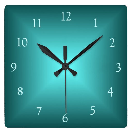 Image of Emerald Green Illuminated>Plain wall Clock