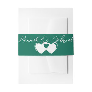 Emerald Green Invitation Belly Band