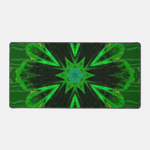 Emerald Green Irish Theme Custom Desk Mat