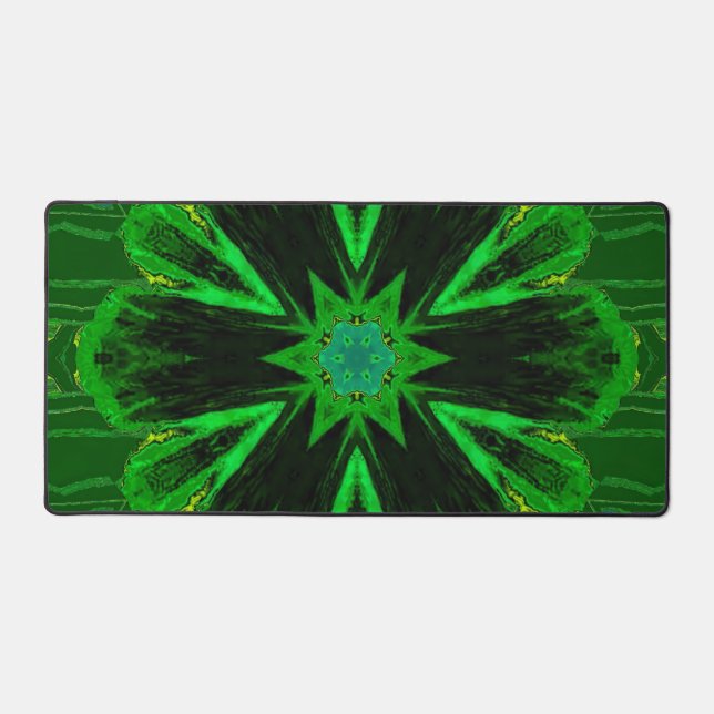 Emerald Green Irish Theme Custom Desk Mat (Front)