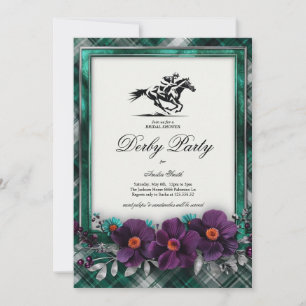 Emerald Green Kentucky Derby Bridal Shower Invitat Invitation