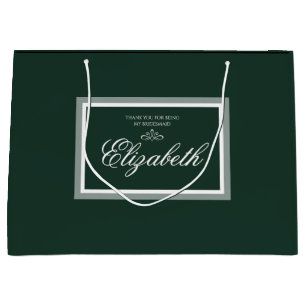 Emerald green large gift bag