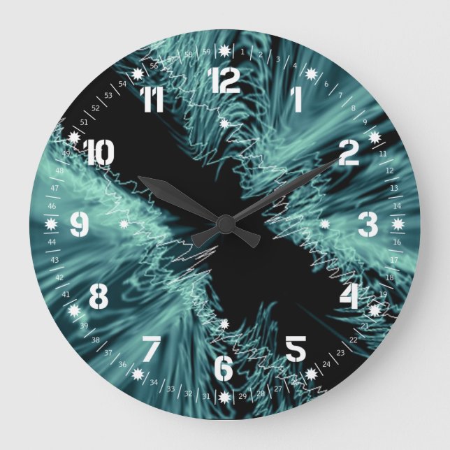 Emerald Green Large Round Wall Clock (Front)