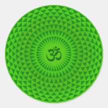 Emerald Green Lotus flower meditation wheel OM
