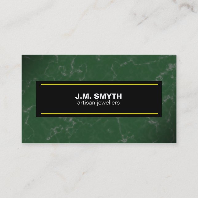 Emerald Green Marble Business Card (Front)