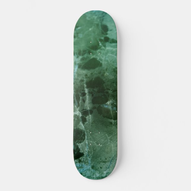 Emerald Green Marble Delicado #1 #wall #decor #art Skateboard (Front)