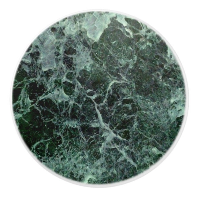 Emerald green marble drawer handle, door knob (Front)