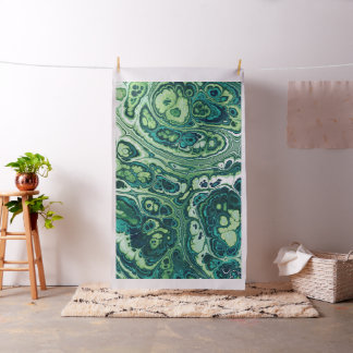 Emerald Green Marble Flow Fabric