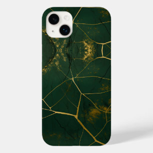 Emerald Green Marble Gold Glitter Case-Mate iPhone 14 Plus Case
