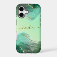  Emerald green marble iPhone Case