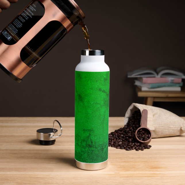 Emerald Green Marble Water Bottle (Coffee)