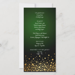 Emerald Green Menu wedding popular