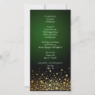 Emerald Green Menu wedding popular