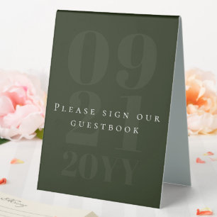 Emerald Green Minimalist Bold Type Wedding