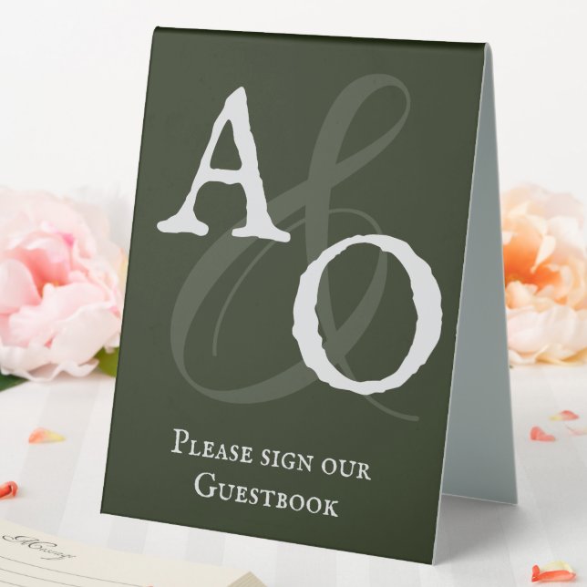Emerald Green Minimalist Monogram Wedding (In SItu (Wedding))