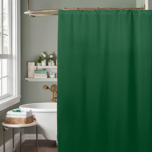Emerald Green Minimalist Solid Color  Shower Curtain