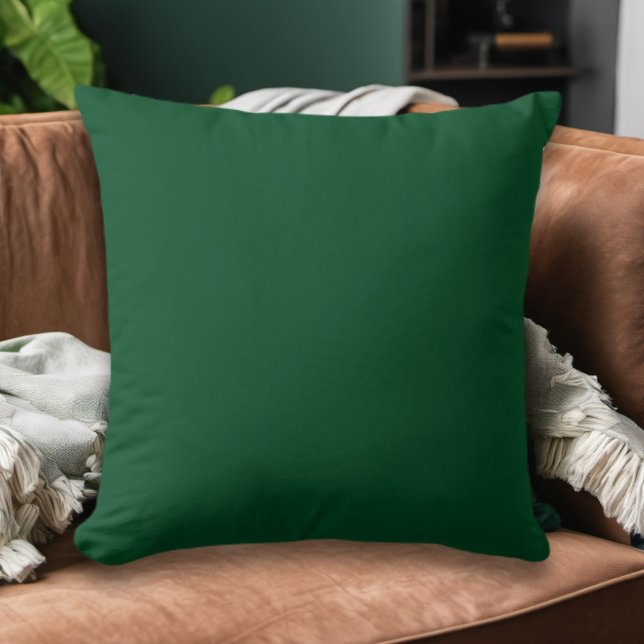 Emerald Green Minimalist Solid Colour  Cushion (Creator Uploaded)