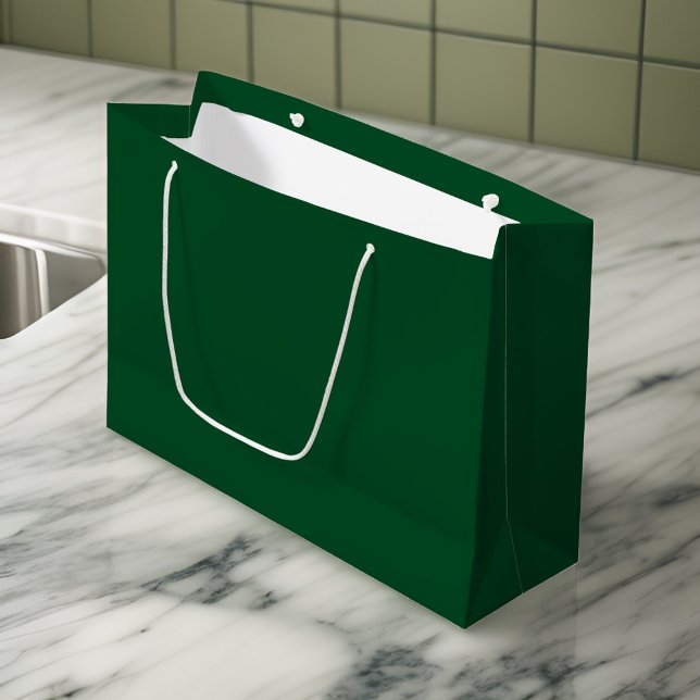 Emerald Green Minimalist Solid Colour  Large Gift Bag (Creator Uploaded)