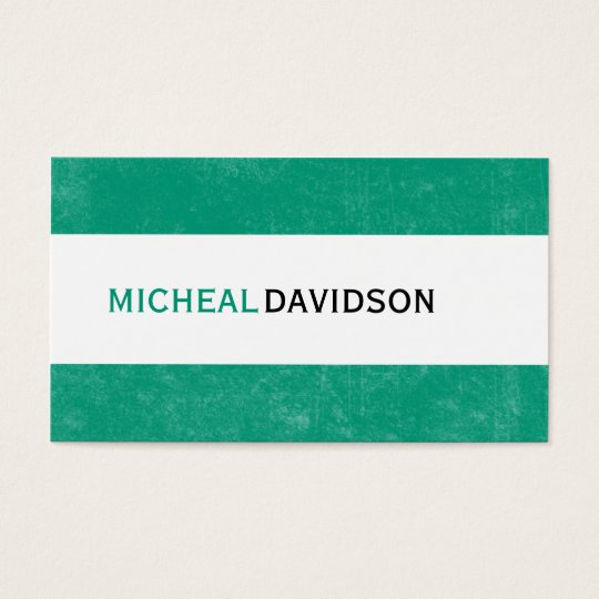 Emerald Green Modern Consultant Business Cards