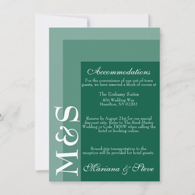 Emerald Green Modern Script Wedding Thank You Card (Front)