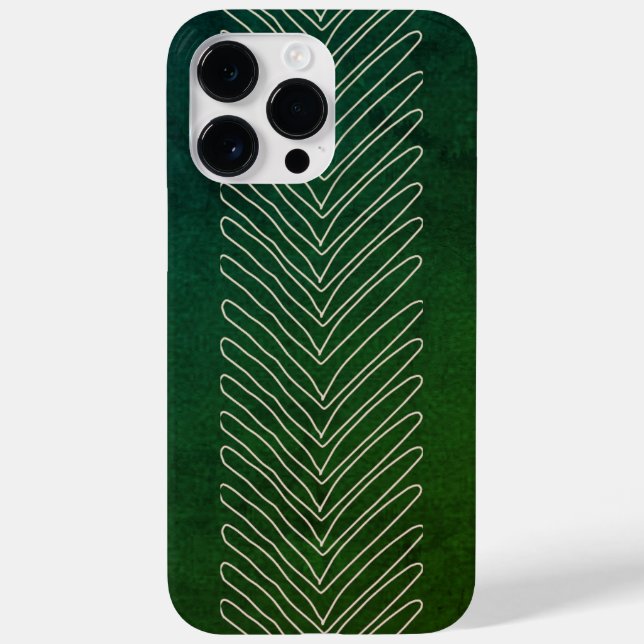 Emerald Green Modern Tribal African Arrows Case-Mate iPhone Case (Back)