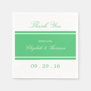 Emerald Green Modern Wedding Napkin