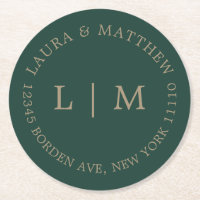 Emerald Green Monogram Wedding