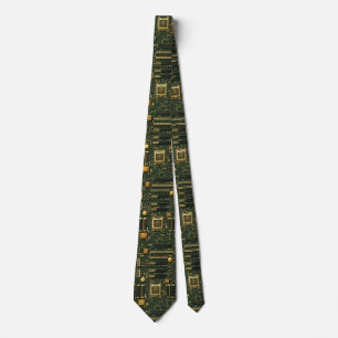 Emerald Green Motherboard Design Tie