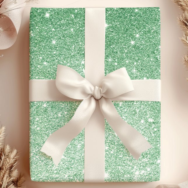 Emerald Green Ombre Glitter Wrapping Paper (Creator Uploaded)
