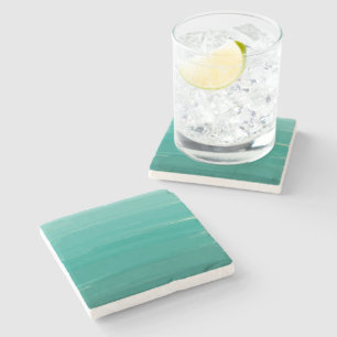 Emerald Green Ombre   Stone Coaster