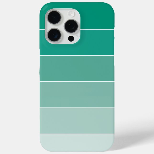 Emerald Green Ombré Stripes Case-Mate iPhone Case (Back)